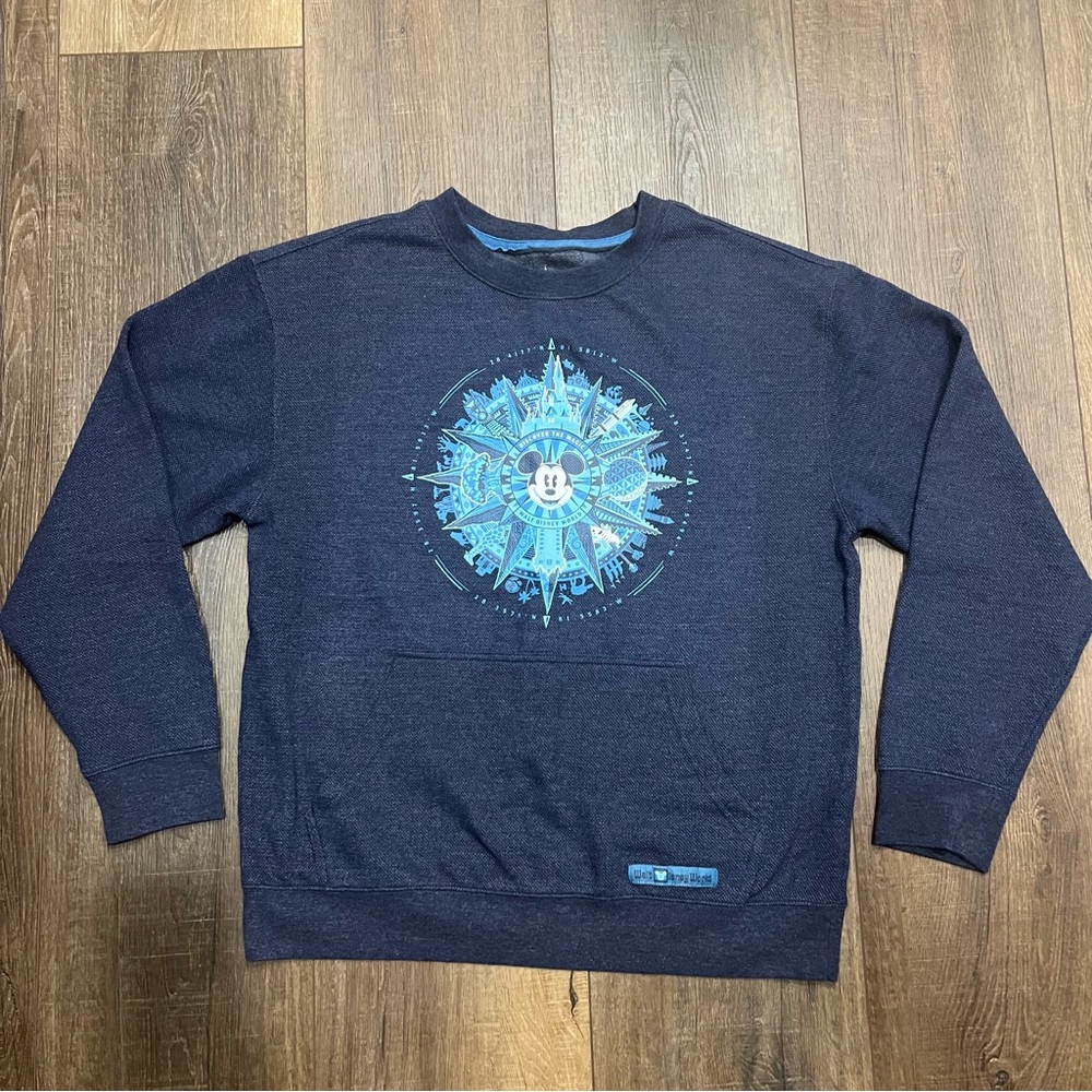 Disney Parks Compass Mickey Mouse Crew Neck Sweatshirt